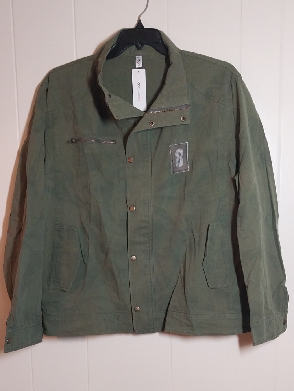 OC Order Plus Shacket Jacket Snap Full Zip XXL New Unisex #8 Army Green